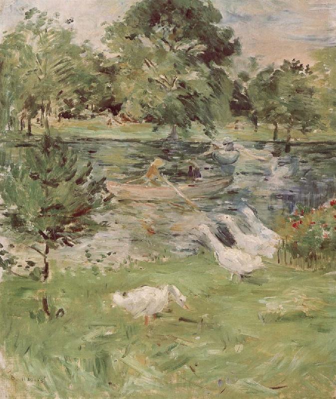 Berthe Morisot The Girl is rowing and goose